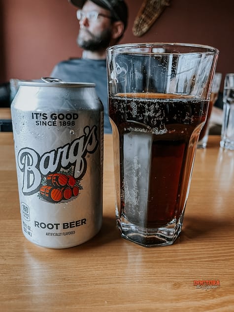 I enjoyed the nostalgia of sipping on a Barq's Root Beer at the Wandering Moose Cafe