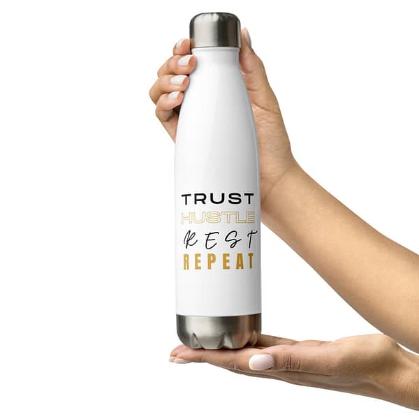 stainless steel water bottle white 17oz front 6216230912b93
