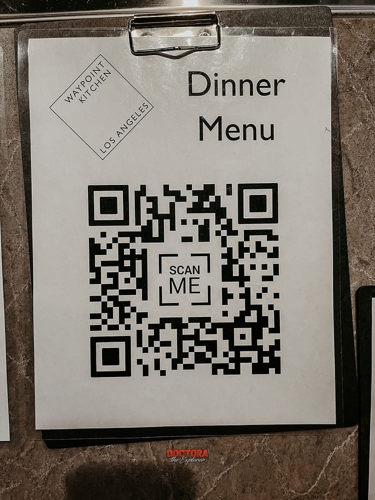 Hilton H Hotel LAX - dinner menu QR code